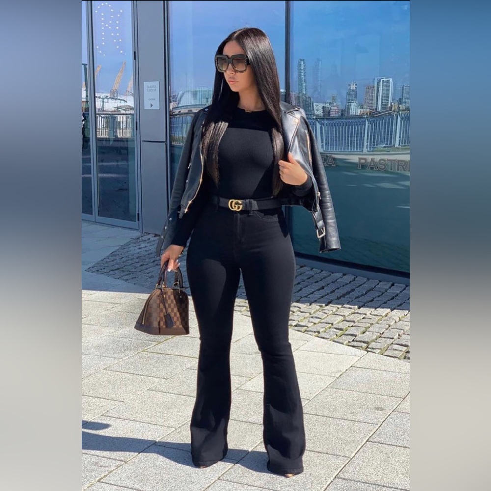 Fashion nova flare leg jeans size 18